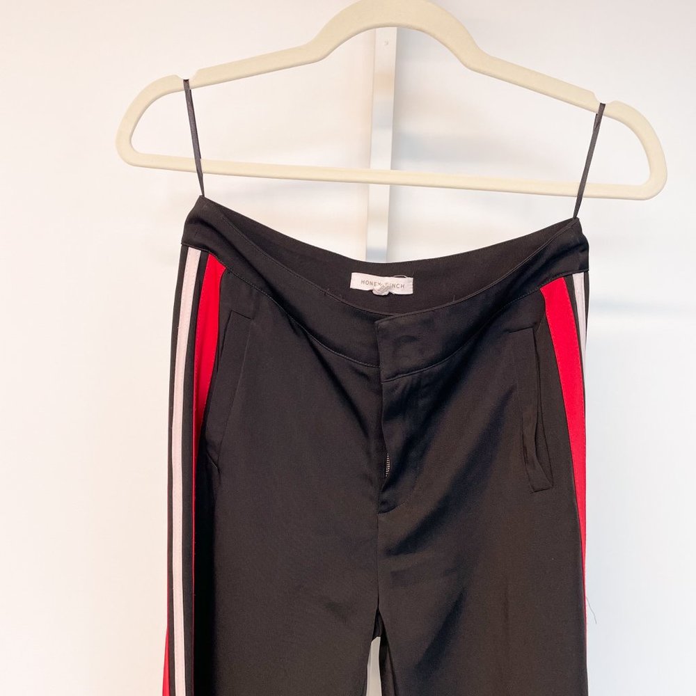 Black with Red Striped Honey Punch Track Pants - Picture 4 of 4